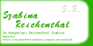 szabina reichenthal business card